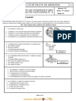 Devoir de Contrôle N°2 Lycée Pilote - SVT - 1ère AS (2011-2012) MR Ezzeddini Mohamed