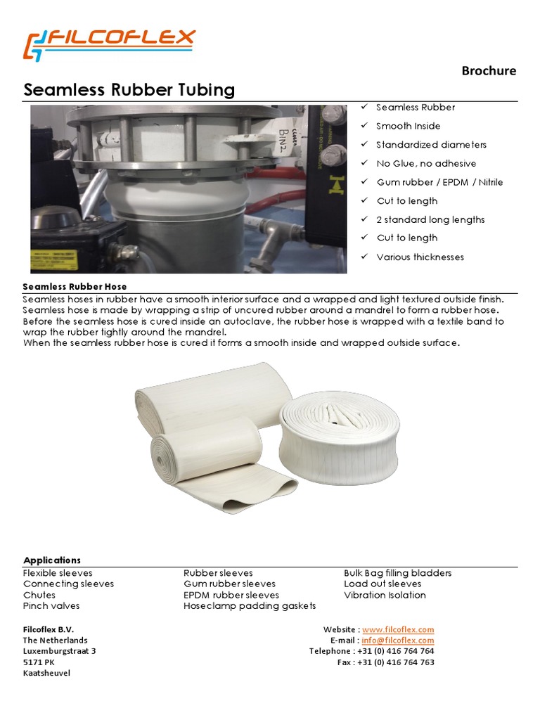 Seamless Rubber Tubing Brochure 2021V1 PDF Natural Rubber Pipe (Fluid Conveyance)