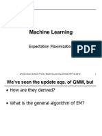 Machine Learning: Expectation Maximization