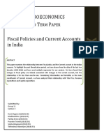 Fiscal Policy and Current Account in India