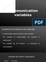 Communication Variables
