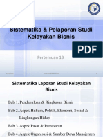 Sistematika Pelaporan Studi Kelayakan Bisnis