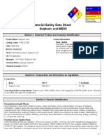 2 Material Safety Data Sheet: Sulphuric Acid MSDS