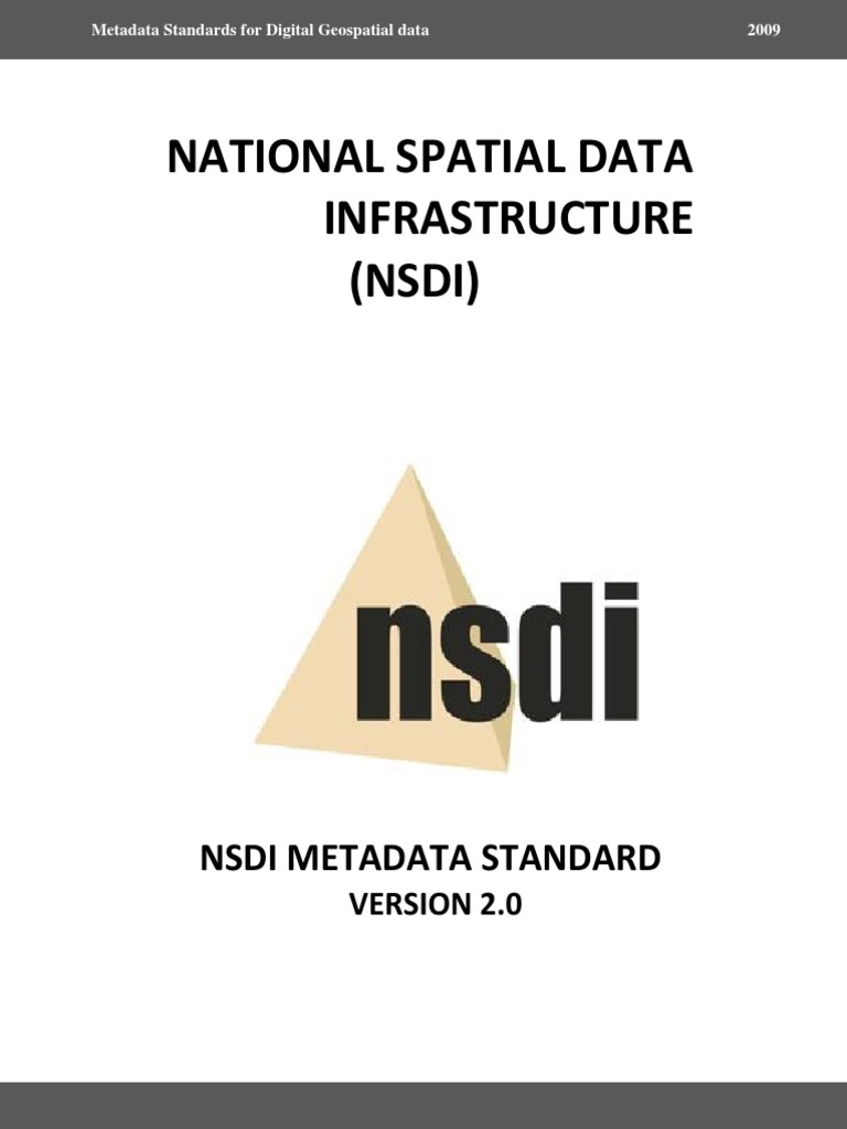NSDI Metadata Standard Version2.0 PDF Metadata Geographic Information System