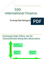 Exchange Rate Management