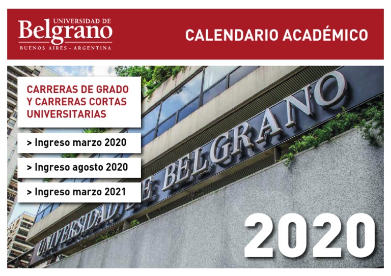 Calendario Academico UB PDF