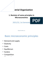 Industrial Organization: 1. Revision of Some Principles in Microeconomics