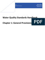 Water Quality Standards Handbook Chapter 1: General Provisions