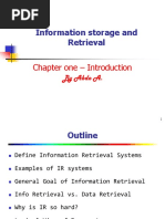 Information Storage and Retrieval: Chapter One - Introduction