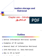Information Storage and Retrieval: Chapter One - Introduction