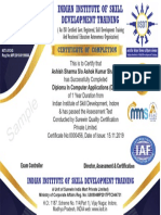 Sample: Indian Institute of Skill Development Training