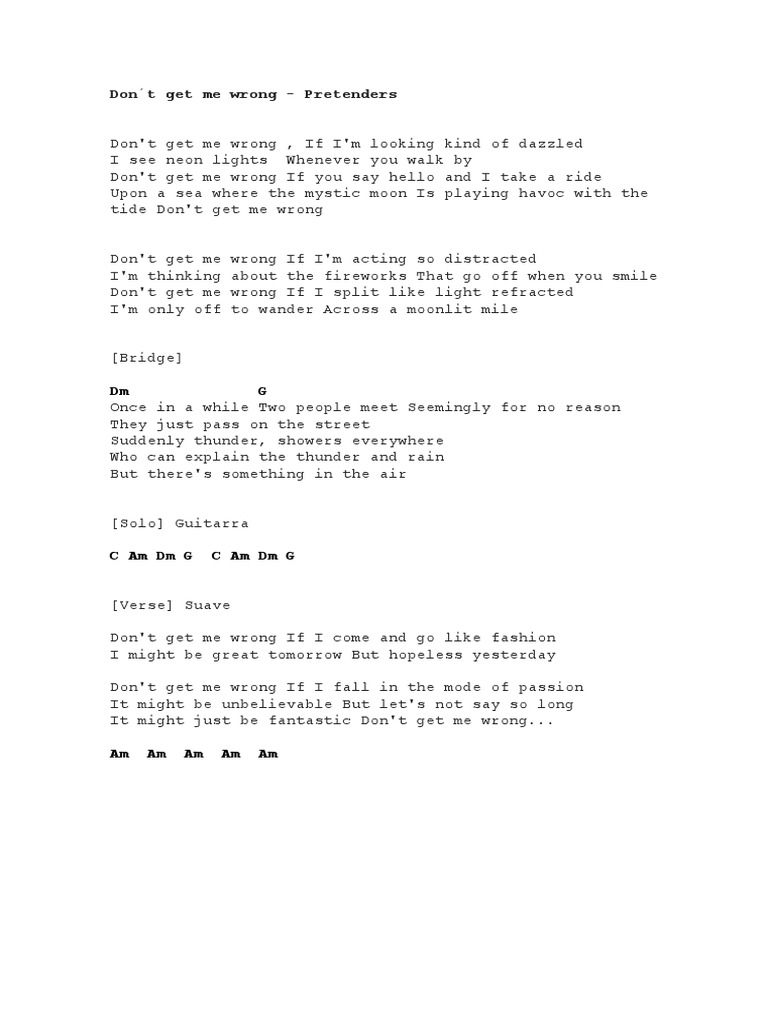 Dont Get Me Wrong Pdf