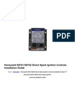 Honeywell S8701/S8702 Direct Spark Ignition Controls Installation Guide