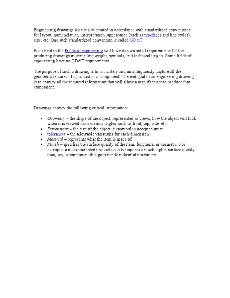 Engineering Drawing Standards Guide | PDF | Art