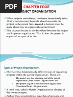 Project Organization: Chapter Four