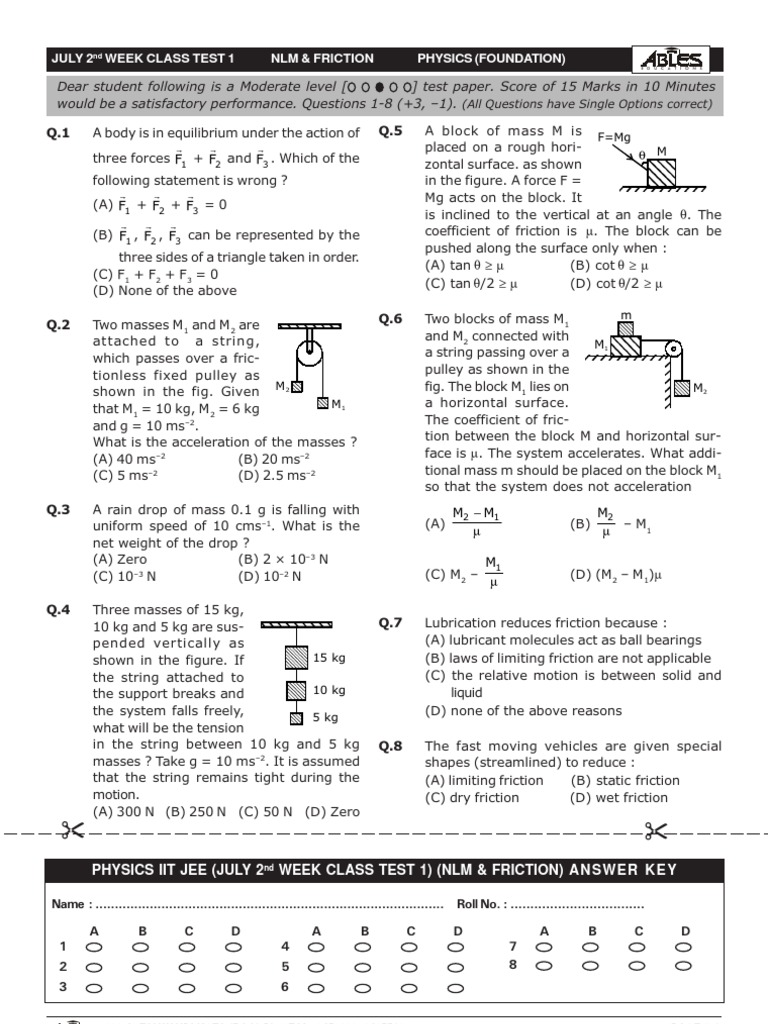 R F R F R F R F R F R F R F R F R F: July 2 Week Class Test 1 NLM ...