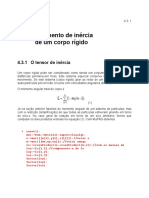 As Leis de Conservação, 4.3. O Momento de Inércia de Um Corpo Rígido