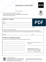 Direct Debit Form