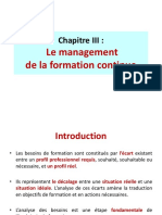 Chapitre III - Management de La Formation Continue