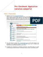 Guide To Pre-Enrolment Application Universitaly Webportal: PART 1: Registration