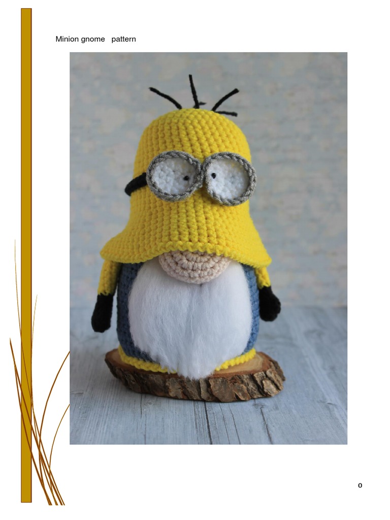 Minion Gnome Pattern | PDF | Crochet | Needlework, image size:768x1024