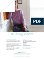 Belleville Sweater: Finished Measurements Hooks