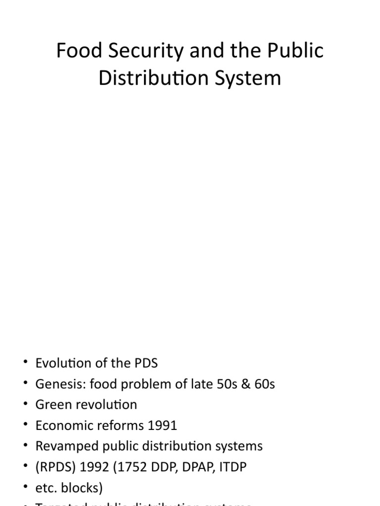 Food Security and The Public | PDF