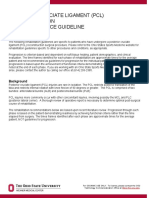 Posterior Cruciate Ligament (PCL) Reconstruction Clinical Practice Guideline