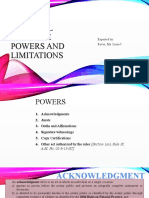 Notarial Powers and Limitations
