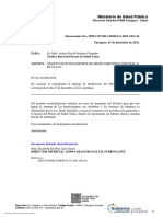 Ministerio de Salud Pública: Para: Medico Rural Del Puesto de Salud Yuluc Asunto