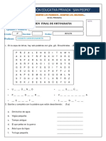 Examen Final de Ortografia