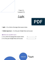 Light Lesson 1: Properties and Behavior