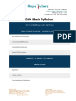 MEAN Stack Syllabus: The Front End Frameworks - Big Picture