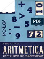 Mario Coppetti - Aritmetica - Primer Ano de Matematicas-Mercur S.A. (1965)