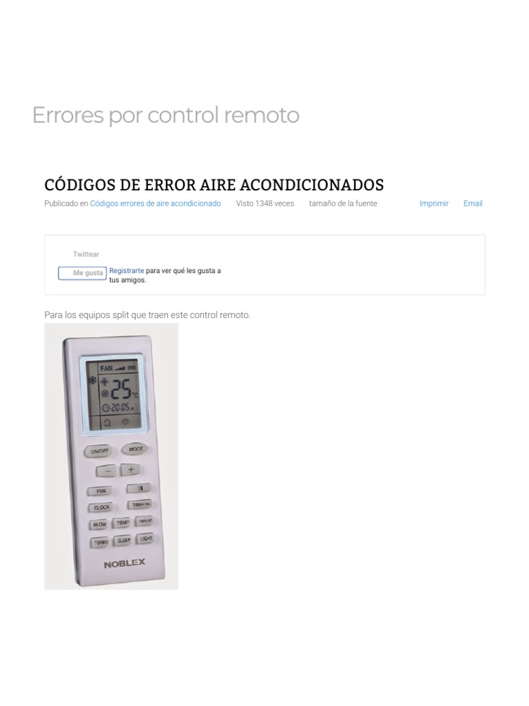 Códigos de Error Aire Acondicionado | PDF | Termodinámica | Tecnología ...