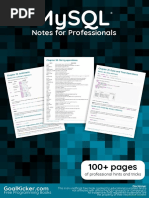 MySQL Notes For Professionals