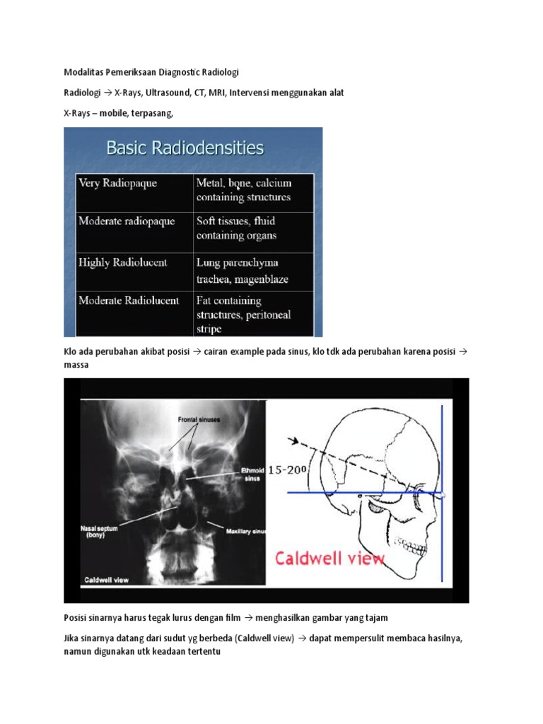 Modalitas dan Teknik Diagnostik Radiologi | PDF