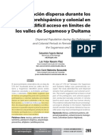 Fajardo Bernal - 2015 - Poblacion Dispersa Durante Los Periodos Prehispanico y Colonial en Areas de Dificil Acceso en Sogamoso - Bd - Antecedentes