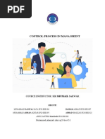 Control Process in Managment: Cource Instructor: Sir Shumail Sarwar