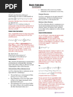 Basic Calculus: Derivatives