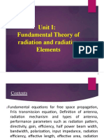 Unit I: Fundamental Theory of Radiation and Radiating Elements