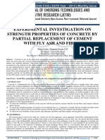 Experimental Investigation On Strength Properties of Concrete by Partial Replacement of Cement With Fly Ash and Fibres