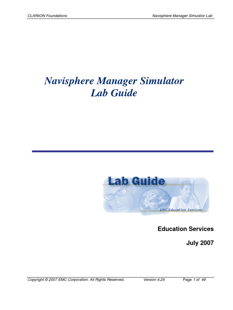 Navisphere Manager Simulator Lab Guide 3.24 | PDF | Graphical User ...