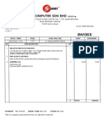 Sunny Computer SDN BHD: Invoice