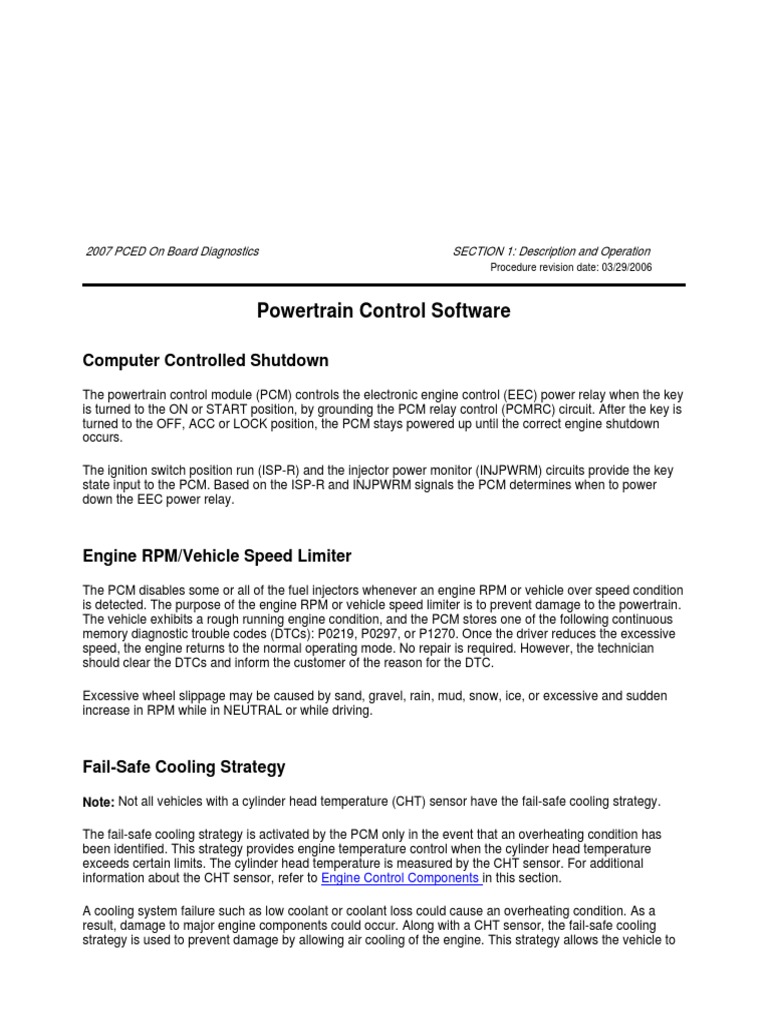 Powertrain Control Software PDF Throttle Computer Network