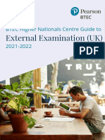 External Examination (UK) : BTEC Higher Nationals Centre Guide To 2021-2022
