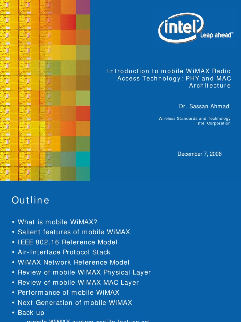 Mobile WiMAX Overview by Dr. Ahmadi | PDF | Mimo | Wi Max