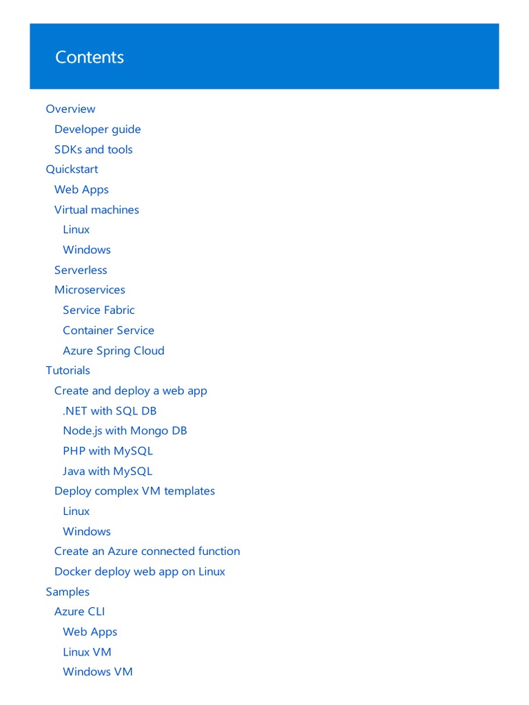 Reference Material - Getting Started Guide For Azure Developers | PDF ...