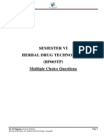 Semester Vi Herbal Drug Technology (BP603TP) Multiple Choice Questions