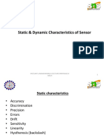 Static & Dynamic Characteristics of Sensor: 1 Mct/Unit I/Narasimharaj V/Lecture Materials/Iv Mech